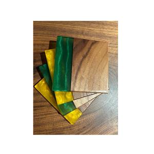 Dessous de verre carré en bois de résine de table pour boissons de couleur jaune pour une utilisation à la main au meilleur prix artisanat naturel - Product Image 4