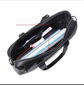 2025 haute qualité en cuir PU hommes mallette pour ordinateur portable Plaid fourre-tout sac à bandoulière avec fermeture éclair luxe doux sac d'affaires pour un usage de bureau - Product Image 4