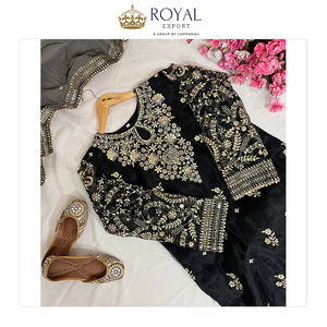 Largement vendu qualité exceptionnelle nouveau concepteur traditionnel en organza lourd avec broderie travail Salwar costume pour les femmes - Product Image 5