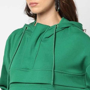 Sudadera con capucha cálida de Invierno para mujer de diseño único de alta calidad 100% algodón salida de fábrica pieza fresca técnica teñida con lazo - Product Image 5