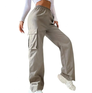 Pantalon élégant personnalisé de qualité supérieure à plusieurs poches Pantalon cargo 100% coton biologique Nouveau jogging léger et décontracté pour femmes - Product Image 6