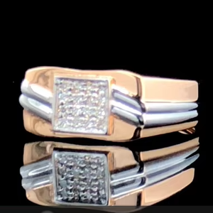 แหวนหมั้นเพชรทรงกลมเพาะเลี้ยงในห้องปฏิบัติการสำหรับผู้ชาย ทองคำแท้ 14K ได้รับการรับรองจาก IGI - Product Image 2