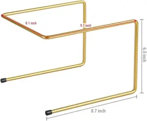Soporte para magdalenas y pizzas hecho a mano de diseño simple en alambre de metal perfecto para vajilla, suministros de boda y uso de servicio - Product Image 5