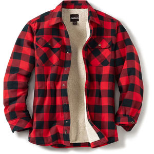 Stand Collar Spring Full Sleeve Custom Color Oversized Cotton <b>Flannel</b> Checked Rain <b>Jacket</b> Shirt <b>Jacket</b> Casual <b>Men</b> <b>Flannel</b> Shirt - Product Image 2