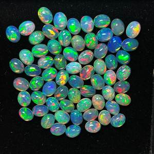 ไฟเอธิโอเปียโอปอล Cabochon อัญมณีโอปอลสีขาวรูปไข่สําหรับงานฝีมือทําอุปทานขายส่ง - Product Image 3