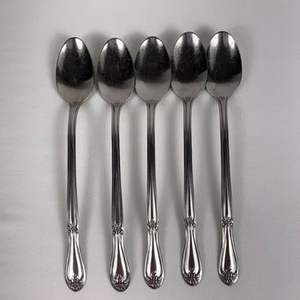 Ensemble de quatre couverts en forme de cœur, cuillère en fonte avec poignée à chaîne, parfait pour servir le thé, les aliments, offrir en cadeau et utiliser comme vaisselle - Product Image 5