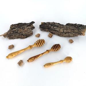 Utensilio de madera para cucharón de miel hecho a mano ecológico para tarro de miel y jarabe de arce con agarre cómodo - Product Image 2