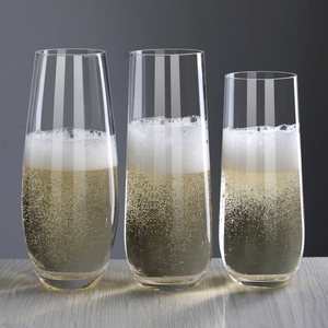 Flûtes à Champagne en Cristal sans Plomb, Modernes, Striées et Martelées, sans Tige, avec Logo Personnalisé, Uniques pour <span class=keywords><strong>Mariage</strong></span> - Product Image 3