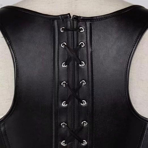 Customized Length <b>Women's</b> Leather <b>Corset</b> Tops High Quality Latest New Design Bodysuit Tops With Custom Logo Accepted - Product Image 2