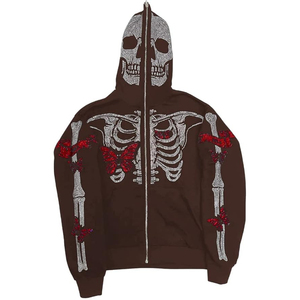 Customized Full Face Zip Pullover Hoodies 100% Cotton <b>Thick</b> <b>Fleece</b> Breathable Anti-Wrinkle Winter Warm Soft Men - Product Image 3