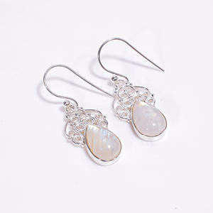 ต่างหูพลอยสีเงินสเตอร์ลิง925พร้อมอเมทิสต์ธรรมชาติน่ารักสไตล์โบราณสำหรับเป็นของขวัญหรืองานปาร์ตี้ทองเป็นวัสดุเครื่องประดับหลัก - Product Image 3