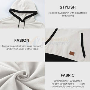 Sweats à capuche surdimensionnés de haute qualité, couleur personnalisée, coton mélangé, logo personnalisé, sweats à capuche surdimensionnés pour la vente en ligne - Product Image 6