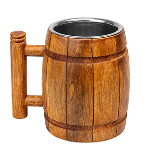 Nuevas tazas históricas de madera para beber, Copas de cerveza y vino de madera marrón oscuro hechas a mano, perfectas para bodas y tazas de vino disponibles - Product Image 3