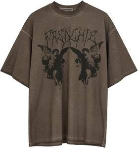 Vente en gros, logo de votre marque personnalisé, t-shirt 100% coton blanc pour hommes, t-shirt délavé à l'acide, t-shirts unis décontractés pour hommes - Product Image 3