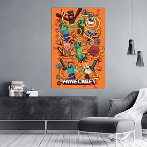 Modern Style Minecraft <b>Poster</b> Funtage Montage Design for Wall Use Made of Paper - Product Image 3