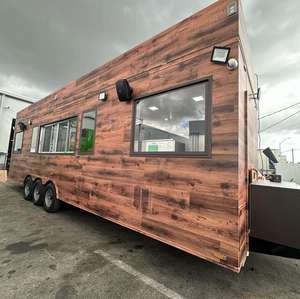 Chariot de vente ambulante de café mobile de rue au design tendance, en acier inoxydable, pour la vente de snacks, tendance populaire - Product Image 1