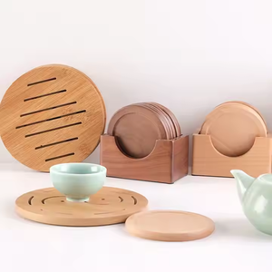 Dessous de verre en bois noyer sous-verres faits à la main carré tasse à thé tapis ensemble dernière conception Table personnalisée par artisanat croissant - Product Image 4