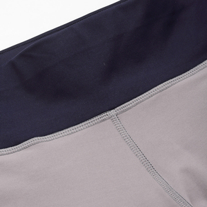 Leggings de yoga taille haute bicolores avec coutures contrastées, pantalon long en Spandex/Nylon extensible dans les quatre sens, bande latérale, écologique - Product Image 6