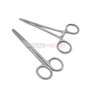 Kit de stérilisation vétérinaire réutilisable, ensemble de dissection en acier inoxydable allemand pour étudiants en médecine, pratique vétérinaire, manche de scalpel - Product Image 2