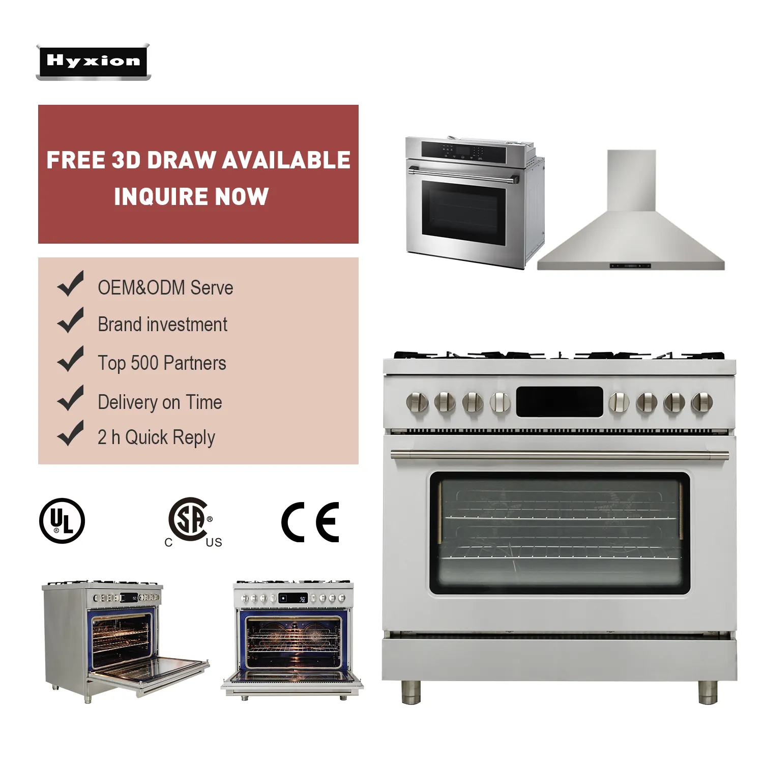 Oven listrik tanam, Hyxion stainless steel, oven listrik konveksi kue turbo besar