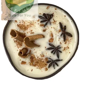 PREMIUM COCONUT BOWL CANDLE MADE OF SOY WAX/PALM WAX/BEE WAX MIXED SCENTS FOR HOME DECOR AND RELAX FROM VIETNAM SUPPLIER 2022