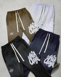 OEM Streetwear Heavyweight Sun Faded Sweat suit Conjuntos de dos piezas Lavado ácido Chándal Apliques desgastados Parche Sudadera con capucha Conjunto - Product Image 6