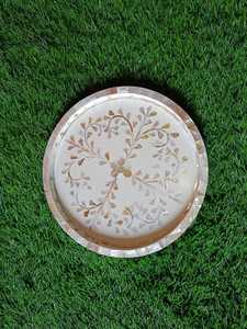 Plateaux de service exquis en bois pour desserts et bonbons avec nacre incrustée Cadeaux personnalisés pour les célébrations du Ramadan et de l'Aïd - Product Image 4