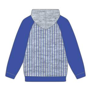 Sigma Gamma Rho Gris Corps Bleu Raglan Pinstripes Pull à capuche SGRho Sorority Apparel Personnalisé Divine Nine HBCU Vêtements - Product Image 3