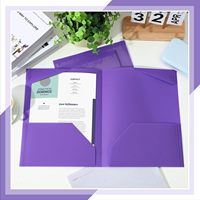 Carpetas de Plástico con Bolsillos, Carpetas Resistentes y Duraderas con Ranura para Tarjetas de Visita, Tamaño Carta, para la Escuela, Oficina y Negocios
