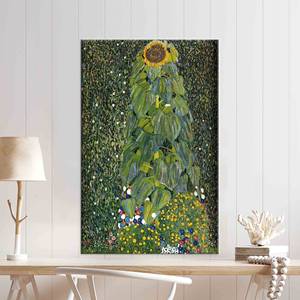 Elegante Impresión en Lienzo Grande de Girasoles de Gustav Klimt, Lienzo Impreso para Regalo, Enmarcado en Gallería - Product Image 1