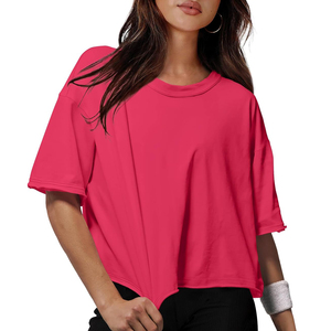 Haute qualité haut court femmes respirant à manches courtes logo conception femme été mode nouveau haut court - Product Image 1