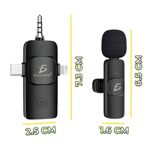 2.4G <b>Wireless</b> Lavalier <b>Microphone</b> with 3 Inputs (3.5mm Type C Lightning) Noise Reduction-<b>Microphone</b> and Accessories - Product Image 4