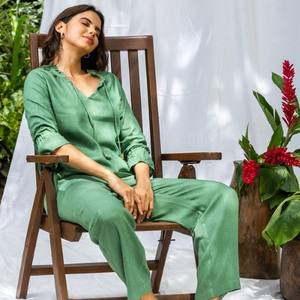 Conjunto de Pijama para Mujer al por Mayor, Ropa de Dormir de Algodón Suave, Fabricante de Pijamas con Logotipo Personalizado - Product Image 1