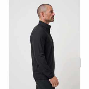 T-shirt de course pour homme de haute qualité, léger, à col, coupe-vent, patchwork, manches courtes, fermeture éclair quart de tour, logo personnalisé - Product Image 2