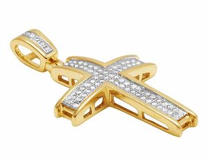 Colgante de Cruz de moissanita de plata de ley S925 para hombres y mujeres, joyería de moda de estilo Hip Hop personalizada - Product Image 2