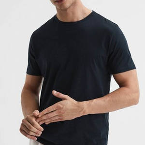 Haute qualité hommes à manches courtes t-shirt t-shirt motif de transfert de chaleur 270GMS 100% coton tricoté T-Shirt coton hommes t-shirts - Product Image 6