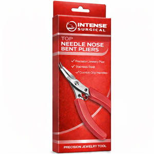 Top <b>Needle</b> <b>Nose</b> Bent <b>Pliers</b> Jewelry Making Tools High Precision Stainless Steel - Product Image 1