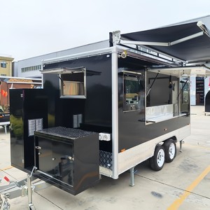 Vente en gros : Remorque alimentaire mobile de qualité supérieure en aluminium et fibre de verre, type Food Truck, pour la vente de restauration rapide, avec gril et frites - Product Image 1