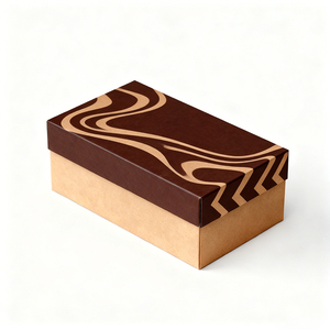 In kỹ thuật số tùy chỉnh đa kích cỡ cứng nhắc bao bì các tông với gợn sóng có nắp đậy tối Kraft tổ hộp giấy cho món quà - Product Image 4