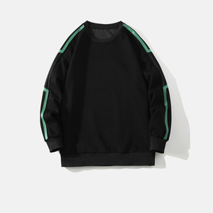 2025 sudaderas de algodón sueltas informales con cuello redondo de alta calidad para hombres, sudaderas con capucha de color liso al por mayor - Product Image 3