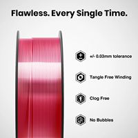 Filament d'imprimante 3D PETG rouge soyeux 1 kg, 1,75 mm, haute qualité, impression FDM, résistance à la température 60°C, moulage NUMAKERS Inde