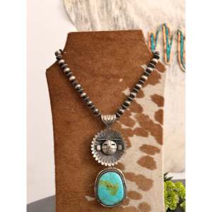 Pendentif Freddy Charley en turquoise de la montagne Sonoran et argent sterling avec sertissage clos, cadeau - Product Image 2