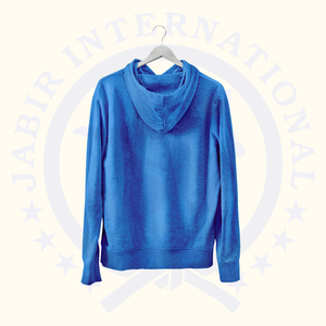 Sudadera con capucha de algodón 100% de gran tamaño personalizada, jersey con hombros caídos, ropa de calle, sudaderas con capucha sólidas de invierno con diamantes de imitación digitales - Product Image 2