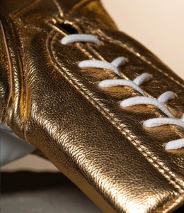 High Quality Custom Made Lace-Up Boxing Training <b>Gloves</b> Genuine Cowhide Leather Breathable Anti-UV Full Finger for Wrist - Product Image 3