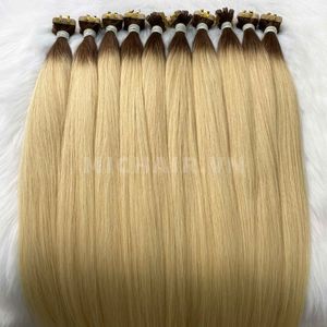 Paquetes de cabello Remy Rubio 100% cabello humano cutícula alineada sedoso onda recta extensiones de cabello máquina de trama Doble - Product Image 2