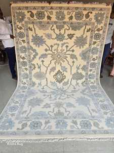 Alfombras de lana de seda hechas a mano de lujo modernas, suaves anudadas a mano, tamaños personalizables, 5x8 a 12x14, patrón abstracto para hoteles de oficina en casa - Product Image 3