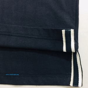 Tee-shirt manches courtes pour hommes, manches courtes, broderie poitrine, 3 boutons, col, manchette, basculement, grande taille, 100% coton - Product Image 5