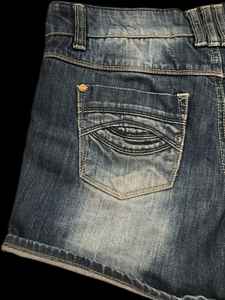 Vintage S Taille Denim Shorts Jeanagers Autre Artisanat Jeans Pantalon Court - Product Image 2