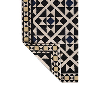 Alfombras Geométricas de Lana Alhambra en Gris y Negro, Tejido Plano para el Hogar, para Pasillo, Rectangulares a Rayas-ADWL-13161 - Product Image 5