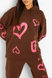 Ensemble de jogging à capuche surdimensionné pour femmes 100% coton Streetwear survêtements survêtement en polaire Tech personnalisé short épais sérigraphié - Product Image 3